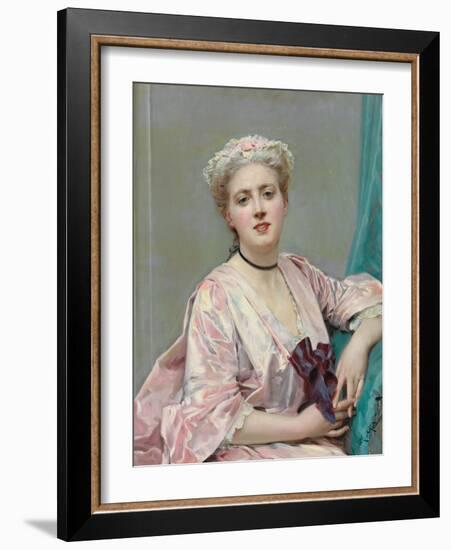 Beauty in Pink-Raimundo de Madrazo Y Garetta-Framed Giclee Print