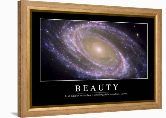 Beauty: Inspirational Quote and Motivational Poster-null-Framed Premier Image Canvas