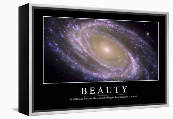 Beauty: Inspirational Quote and Motivational Poster-null-Framed Premier Image Canvas