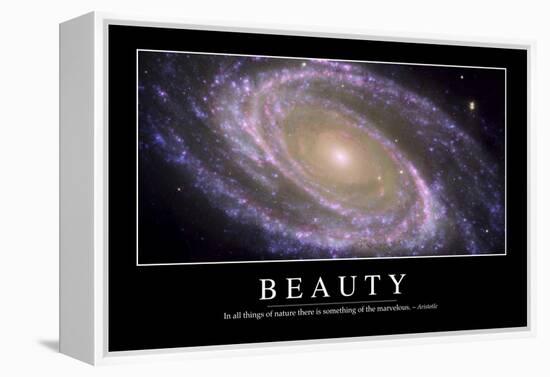 Beauty: Inspirational Quote and Motivational Poster-null-Framed Premier Image Canvas