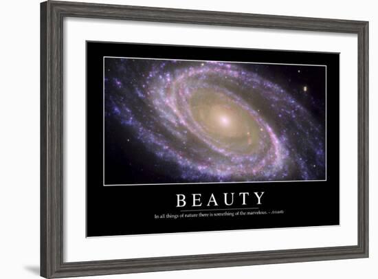 Beauty: Inspirational Quote and Motivational Poster-null-Framed Photographic Print