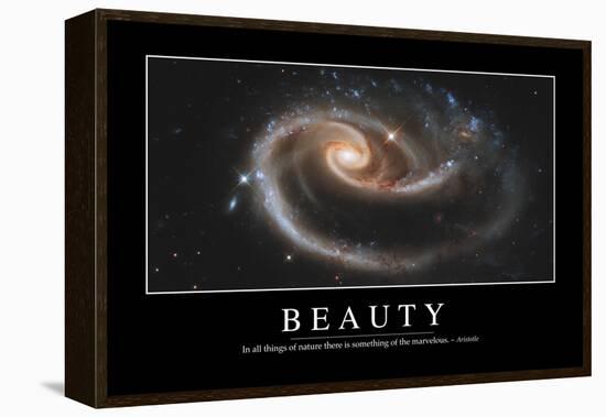 Beauty: Inspirational Quote and Motivational Poster-null-Framed Premier Image Canvas