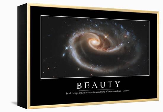 Beauty: Inspirational Quote and Motivational Poster-null-Framed Premier Image Canvas