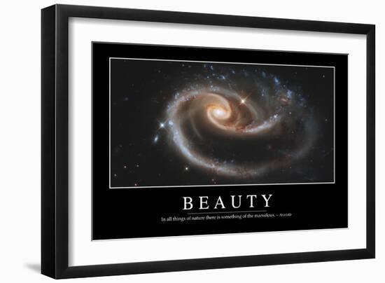 Beauty: Inspirational Quote and Motivational Poster-null-Framed Photographic Print