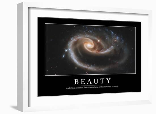 Beauty: Inspirational Quote and Motivational Poster-null-Framed Photographic Print