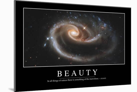 Beauty: Inspirational Quote and Motivational Poster-null-Mounted Photographic Print