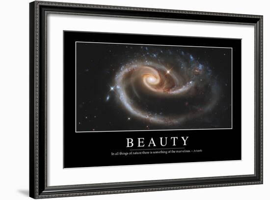 Beauty: Inspirational Quote and Motivational Poster-null-Framed Photographic Print