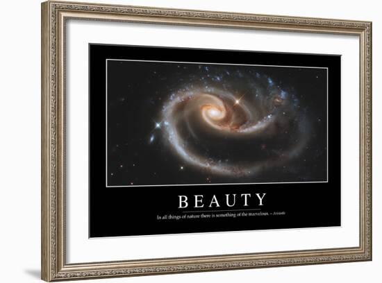 Beauty: Inspirational Quote and Motivational Poster-null-Framed Photographic Print