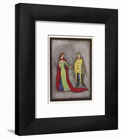 Beauty is Dismayed by the Beast's Horrific Appearance-Jennie Harbour-Framed Art Print