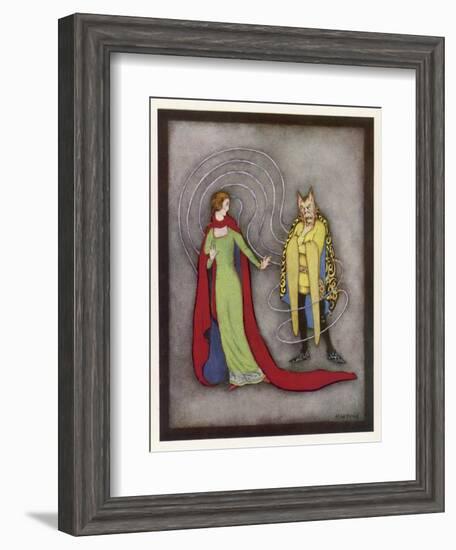 Beauty is Dismayed by the Beast's Horrific Appearance-Jennie Harbour-Framed Art Print