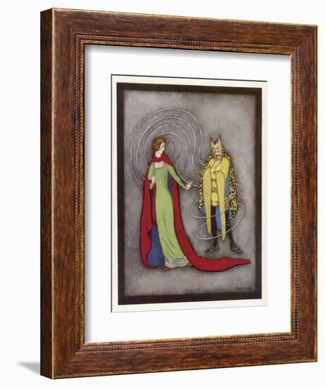 Beauty is Dismayed by the Beast's Horrific Appearance-Jennie Harbour-Framed Art Print