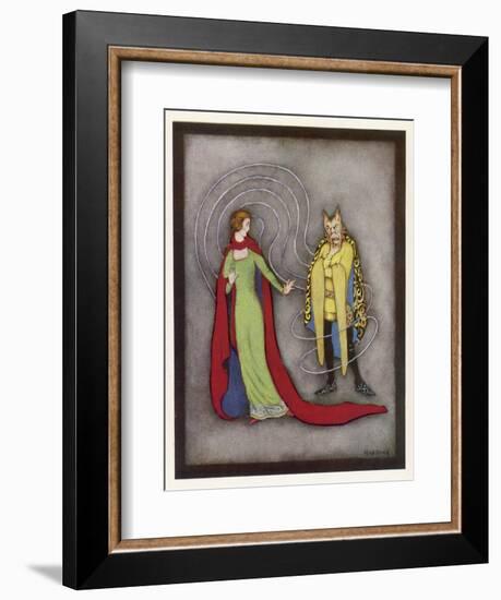 Beauty is Dismayed by the Beast's Horrific Appearance-Jennie Harbour-Framed Art Print