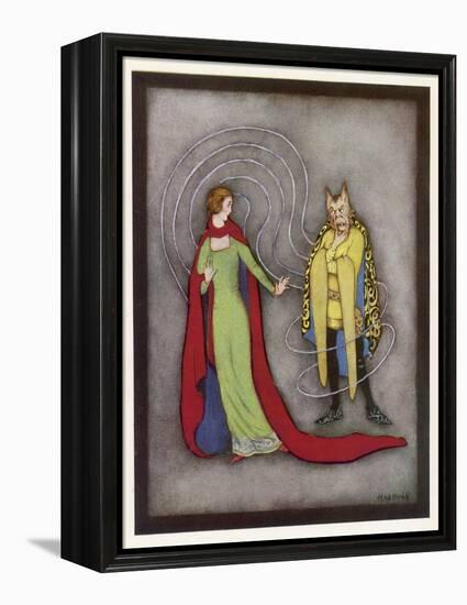 Beauty is Dismayed by the Beast's Horrific Appearance-Jennie Harbour-Framed Stretched Canvas