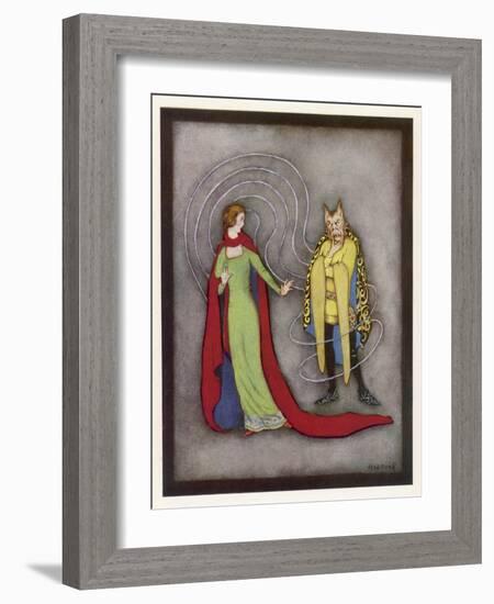 Beauty is Dismayed by the Beast's Horrific Appearance-Jennie Harbour-Framed Art Print