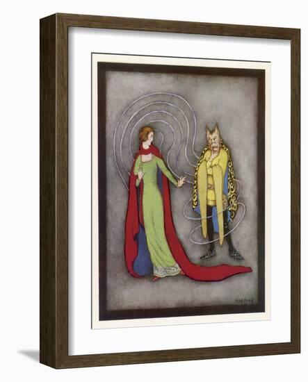 Beauty is Dismayed by the Beast's Horrific Appearance-Jennie Harbour-Framed Art Print