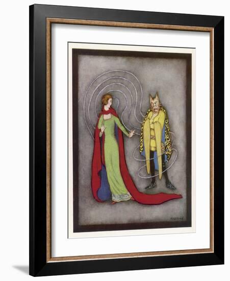 Beauty is Dismayed by the Beast's Horrific Appearance-Jennie Harbour-Framed Art Print