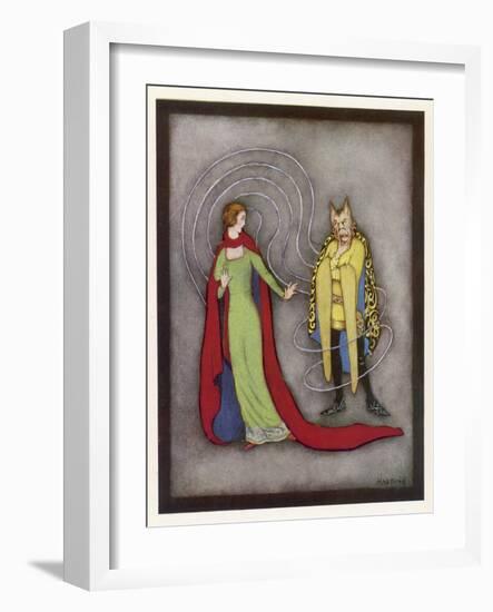 Beauty is Dismayed by the Beast's Horrific Appearance-Jennie Harbour-Framed Art Print