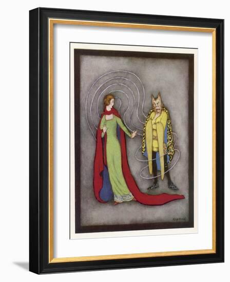 Beauty is Dismayed by the Beast's Horrific Appearance-Jennie Harbour-Framed Art Print