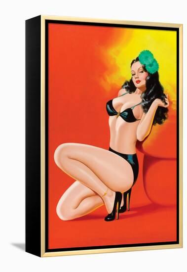 Beauty Magazine; Hot in Black-Peter Driben-Framed Stretched Canvas