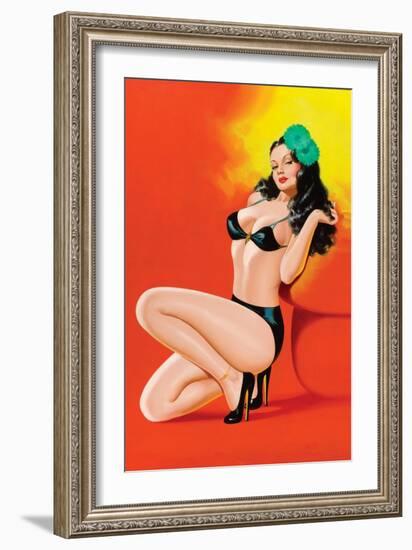 Beauty Magazine; Hot in Black-Peter Driben-Framed Art Print