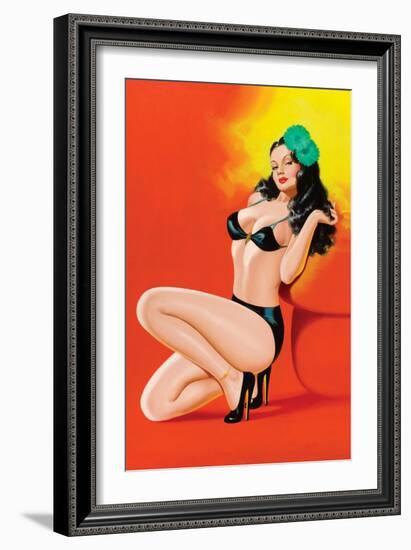 Beauty Magazine; Hot in Black-Peter Driben-Framed Art Print