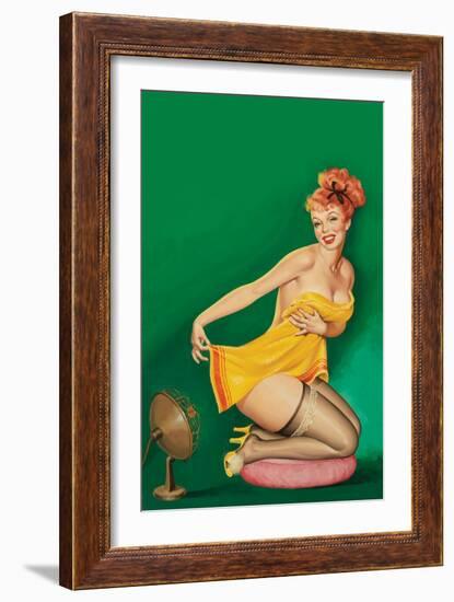 Beauty Parade Magazine; "How to Tickle a Girl's Fancy"-Peter Driben-Framed Art Print