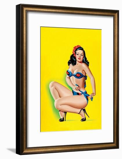 Beauty Parade Magazine; Pinup in a Bikini-Peter Driben-Framed Art Print