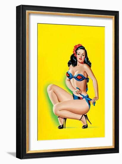 Beauty Parade Magazine; Pinup in a Bikini-Peter Driben-Framed Art Print