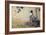 Beauty Watching Frogs at Play-Kyosai Kawanabe-Framed Giclee Print