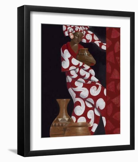 Beauty with Vase-Joadoor-Framed Art Print