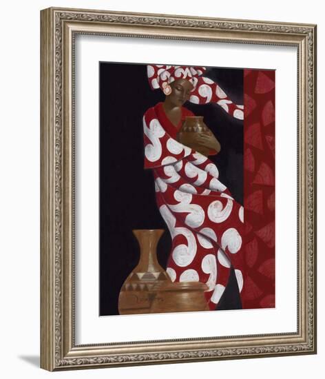 Beauty with Vase-Joadoor-Framed Art Print