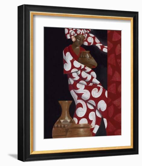 Beauty with Vase-Joadoor-Framed Art Print