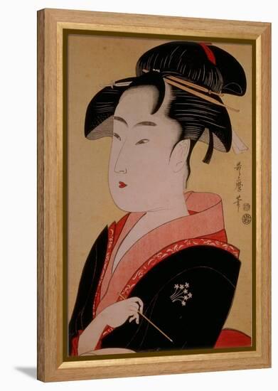 Beauty-Kitagawa Utamaro-Framed Premier Image Canvas