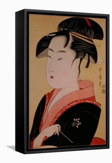 Beauty-Kitagawa Utamaro-Framed Premier Image Canvas