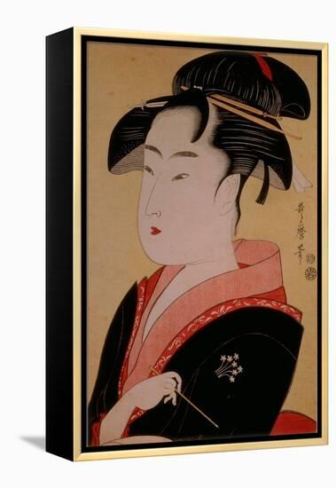 Beauty-Kitagawa Utamaro-Framed Premier Image Canvas