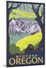 Beaver Family, Medford, Oregon-Lantern Press-Mounted Art Print