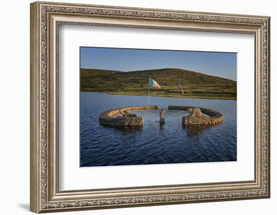 Beaver Island Memorial, Arranmore Island, County Donegal, Ulster, Republic of Ireland, Europe-Carsten Krieger-Framed Photographic Print