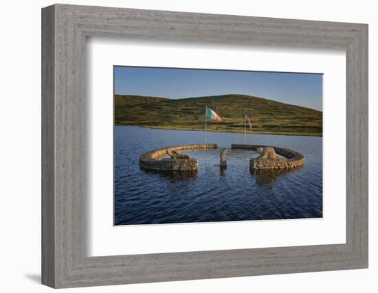 Beaver Island Memorial, Arranmore Island, County Donegal, Ulster, Republic of Ireland, Europe-Carsten Krieger-Framed Photographic Print