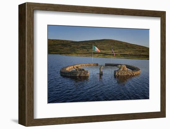 Beaver Island Memorial, Arranmore Island, County Donegal, Ulster, Republic of Ireland, Europe-Carsten Krieger-Framed Photographic Print