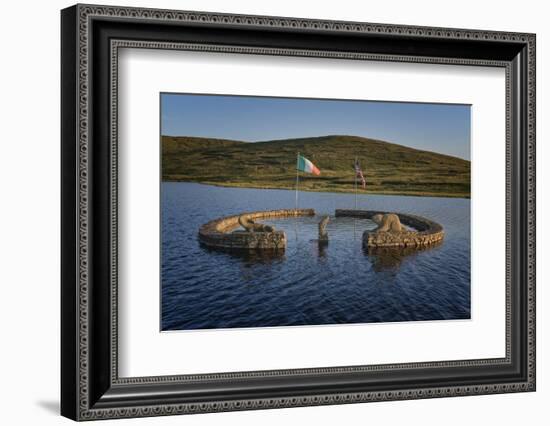 Beaver Island Memorial, Arranmore Island, County Donegal, Ulster, Republic of Ireland, Europe-Carsten Krieger-Framed Photographic Print