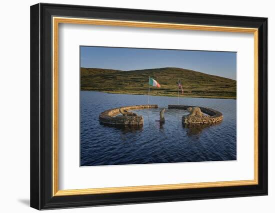 Beaver Island Memorial, Arranmore Island, County Donegal, Ulster, Republic of Ireland, Europe-Carsten Krieger-Framed Photographic Print