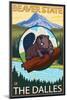 Beaver & Mt. Hood, The Dalles, Oregon-Lantern Press-Mounted Art Print