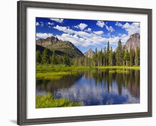 Beaver Pond in Two Medicine Valley, Glacier National Park, Montana, Usa-Chuck Haney-Framed Photographic Print