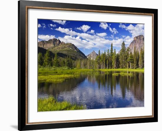 Beaver Pond in Two Medicine Valley, Glacier National Park, Montana, Usa-Chuck Haney-Framed Photographic Print