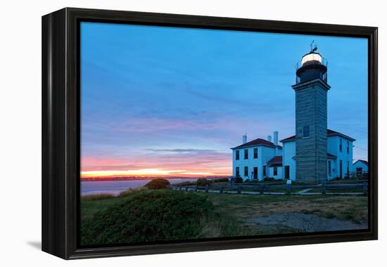 Beavertail Lighthouse Sunset, Rhode Island-George Oze-Framed Premier Image Canvas