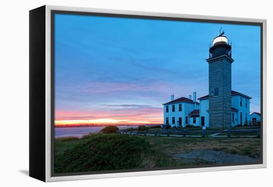 Beavertail Lighthouse Sunset, Rhode Island-George Oze-Framed Premier Image Canvas