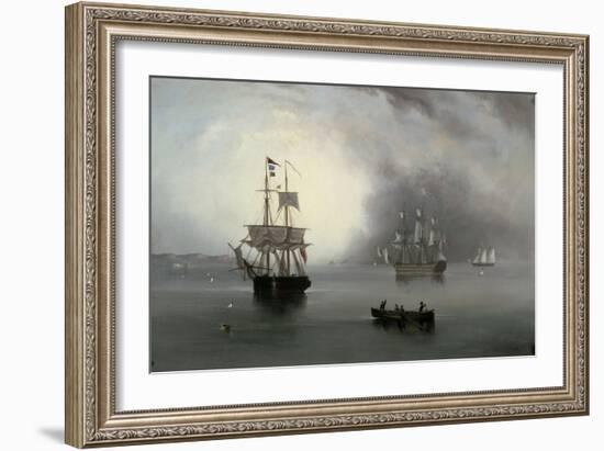 Becalmed, 1854-John Wilson Carmichael-Framed Giclee Print