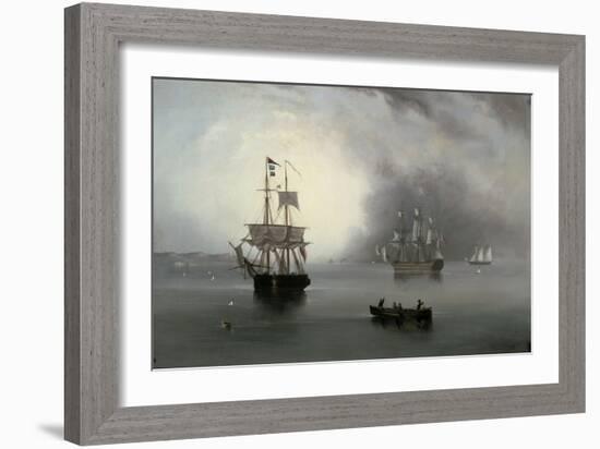 Becalmed, 1854-John Wilson Carmichael-Framed Giclee Print