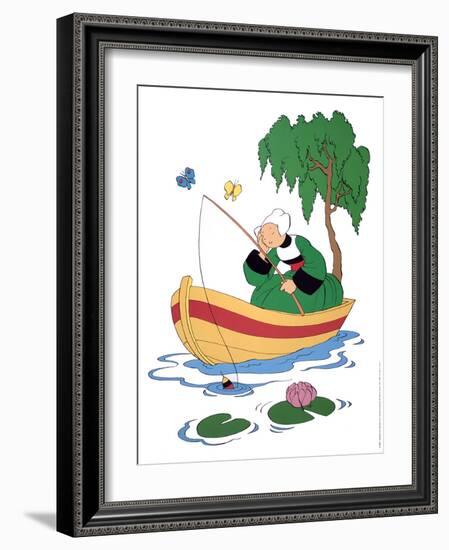 Becassine a la peche-Unknown-Framed Art Print