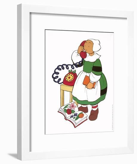 Becassine au telephone-Unknown-Framed Art Print